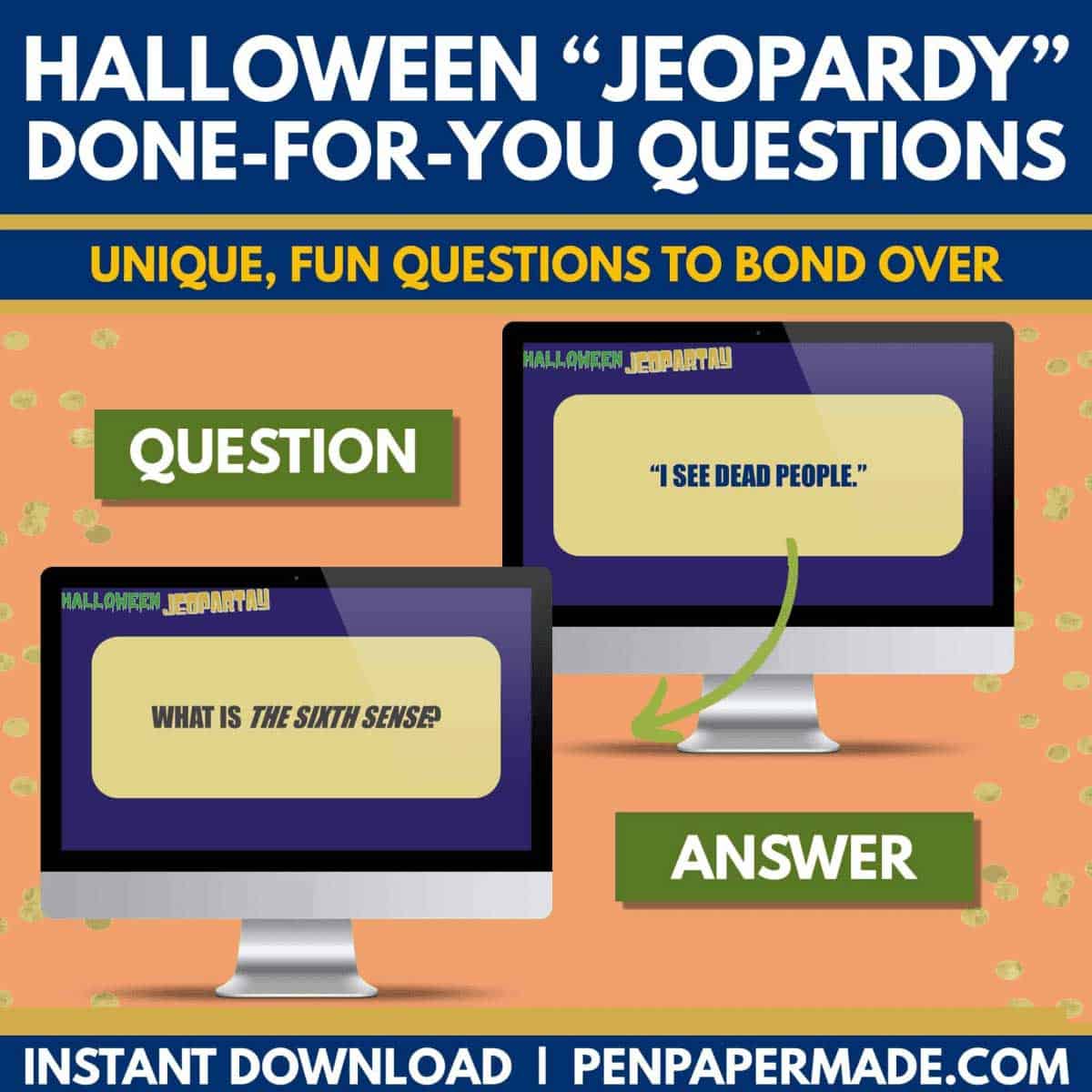 fun halloween jeopardy questions like what movie has the line i see dead people